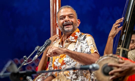 Image of TM Krishna on stage