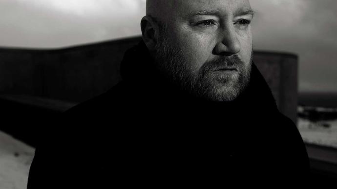 black and white photo of johann johannsson