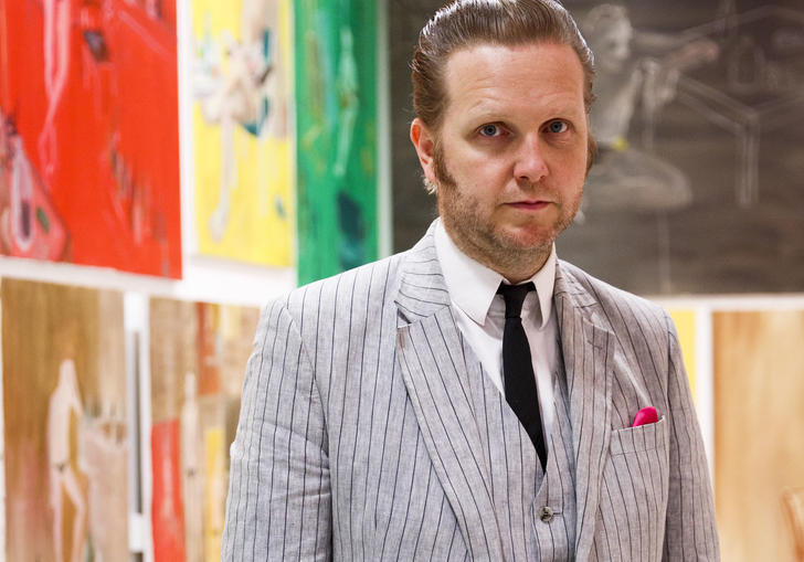 Artist Ragnar Kjartansson in suit
