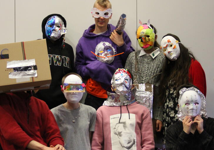Group of people wearing homemade masks