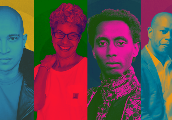 Four composers in bright colours