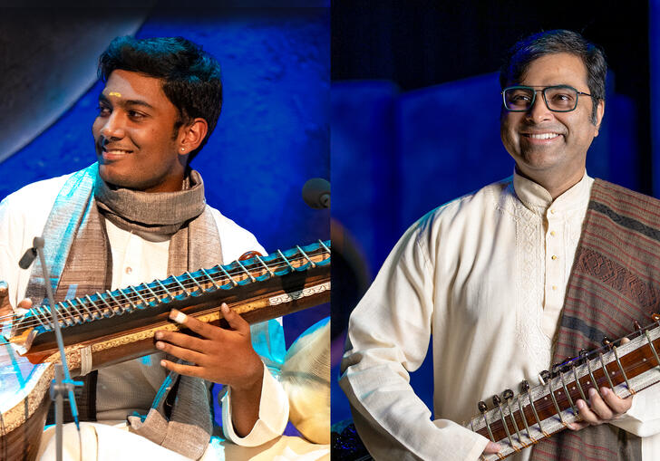 Collage of Purbayan Chatterjee and Ramana Balachandhran