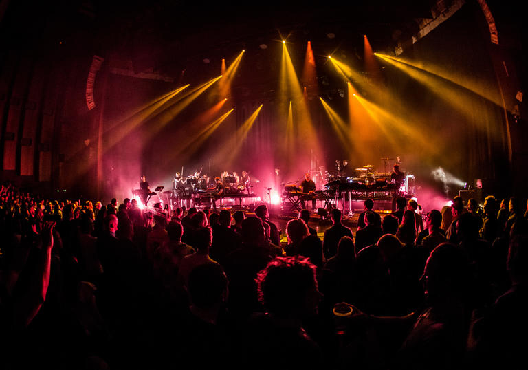 People enjoying a contemporary music gig