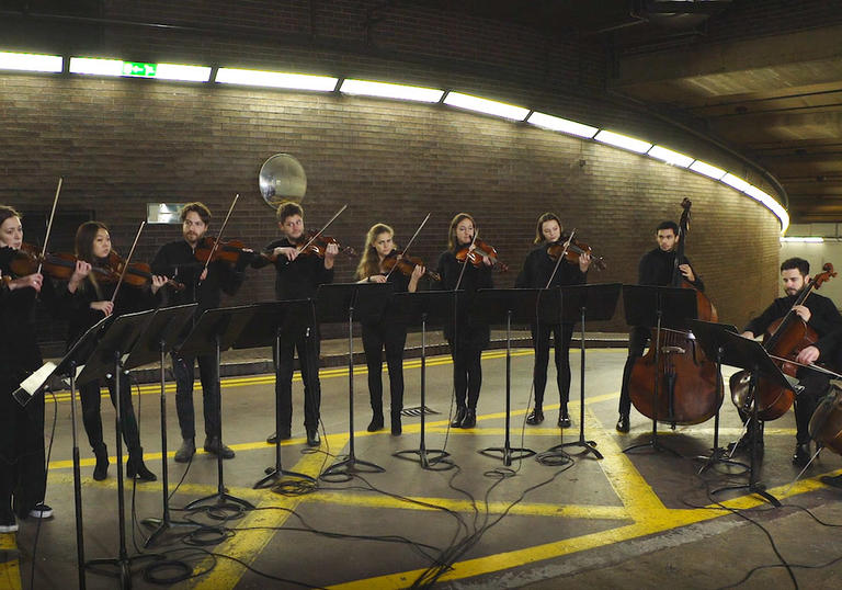 12 ensemble in the barbican car park