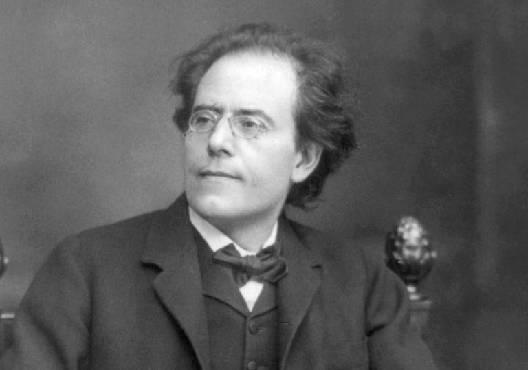 black and white photo of gustav mahler