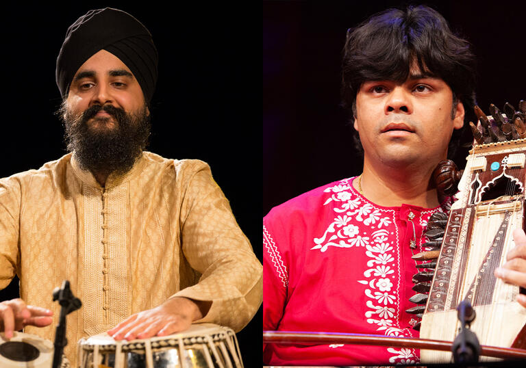 IMage of Gurdain + Murad Ali on stage