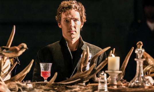 An image of Benedict Cumberbatch in Hamlet