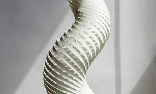 Image of paper engineering sculpture by KUF studios as part of Make! 