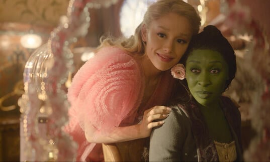 Ariana Grande and Cynthia Eviro as Glinda and Elphaba