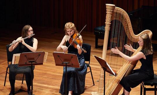 Guildhall School flute, viola and harp trio